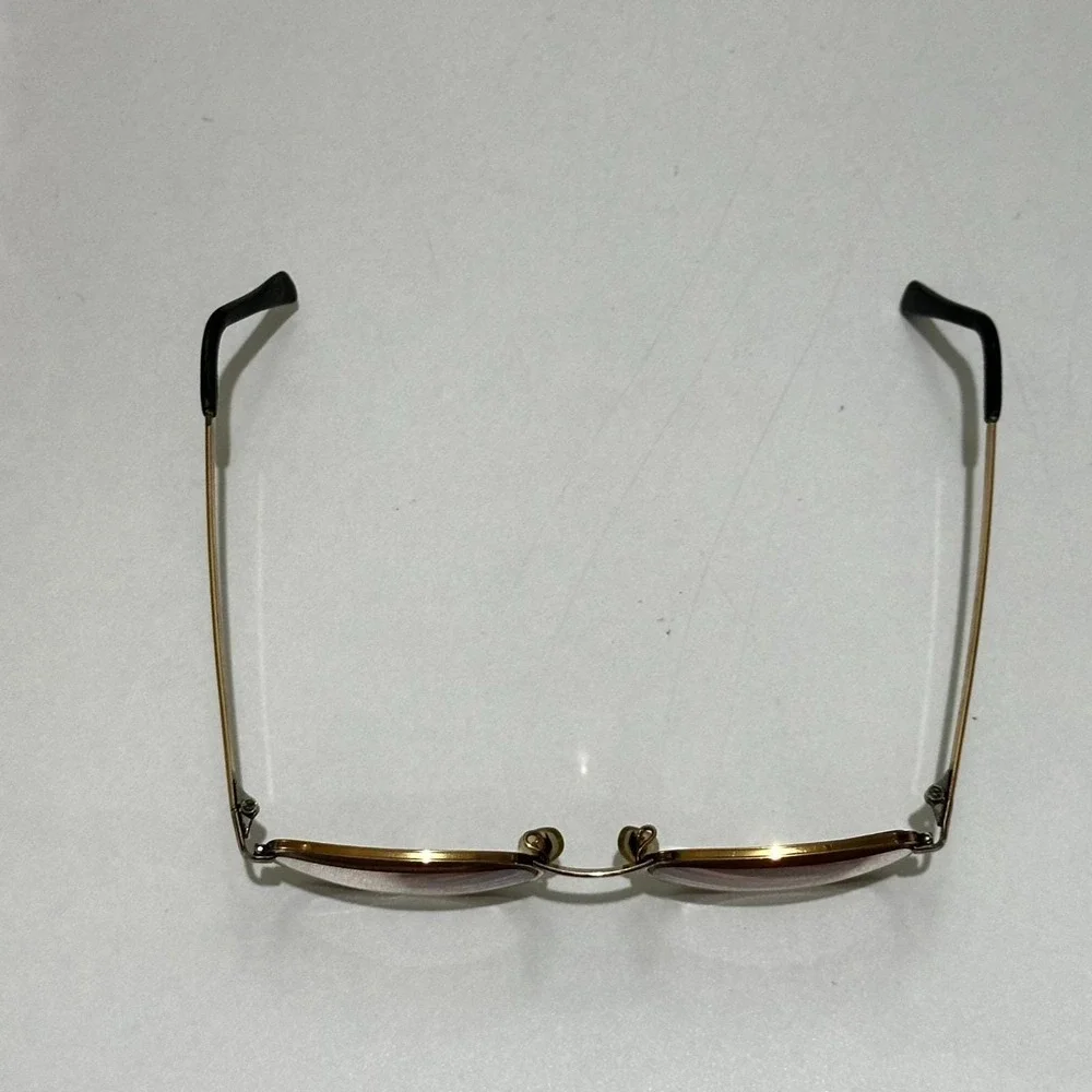 Antique Romco 12K Gold-Filled Rimmed Bifocal Eyeglasses 46-18 Rectangular Lenses